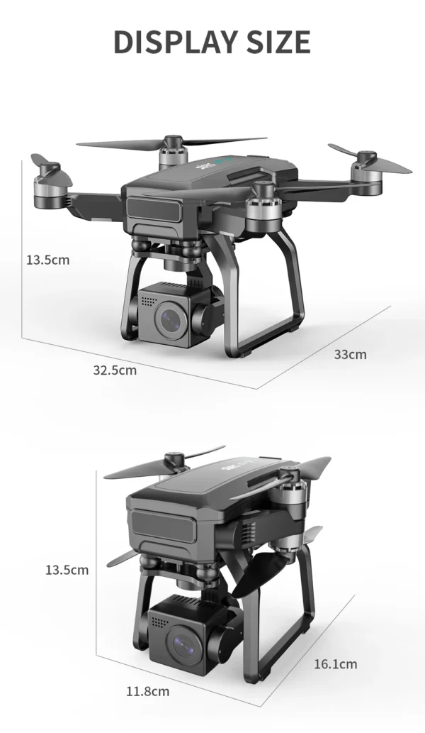 Drone SJRC F7 PRO GPS Drone 4K Cámara Dual HD 3 Ejes Cardán Fotografía Aérea Motor Sin Escobillas Quadcopter RC Distancia 3km - Imagen 5