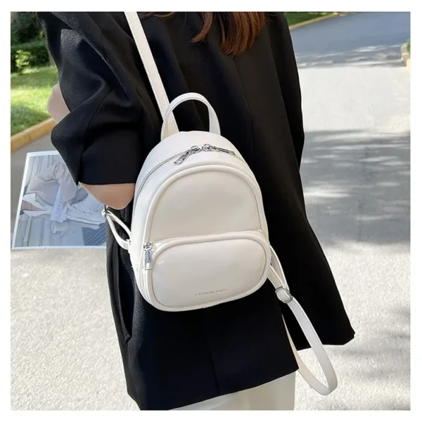 Mochila Mini de Cuero para Mujer - Versátil y Elegante - Ideal para Adolescentes ≤ 40x20x25 - Imagen 2