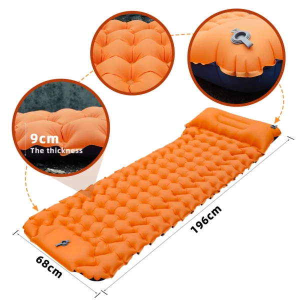 Colchoneta Ultraligera Plegable para Exterior Acampada Hinchable para Senderismo Picnic Colchoneta Impermeable para Exterior - Imagen 4