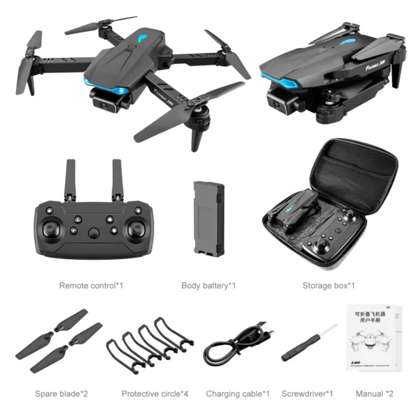 Drone Plegable Profesional Mini con Doble Cámara HD 4K, Wifi FPV, Control de Vuelo Estacionario Inteligente y Fotografía por Gestos - Quadcopter Avanzado para Fotografía y Vídeo Aéreo de Alta Calidad - Imagen 5