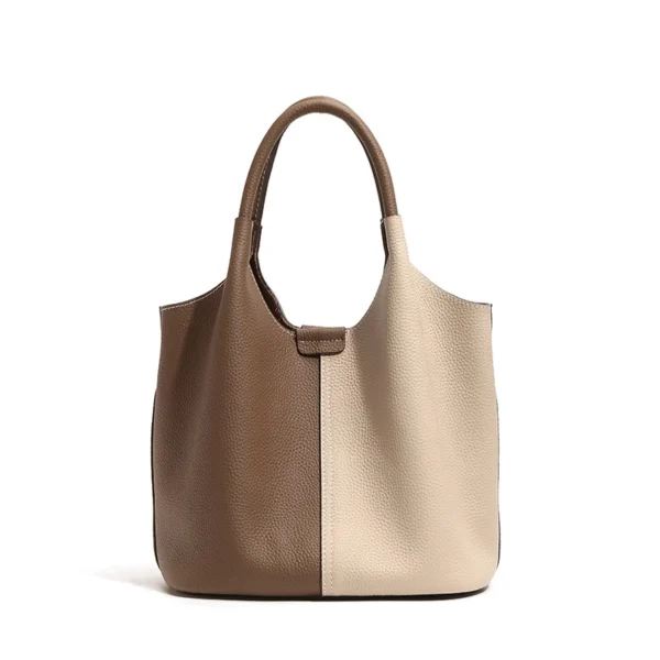 Bolso de Cuero Genuino Multifuncional para Mujer - Elegante y Casual, Versátil como Bolso de Mano, de Hombro, Tote y Cubo, Material de Cuero de Vaca, Interior de Poliéster Algodón - Moda de Lujo Duradera y Atemporal - Imagen 5