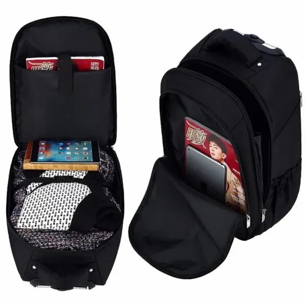 Mochila Trolley de Alta Durabilidad con Ruedas y Material Oxford Impermeable - Imagen 4