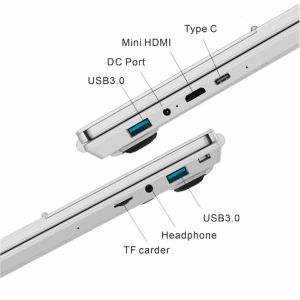 Ordenador Portatil Tablet 14 Pulgadas Multi Form Pantalla Táctil RGB Teclado Windows 10 Intel Celeron N5105 16GB RAM Portátil 2 en 1Tablet Portátil - Imagen 4