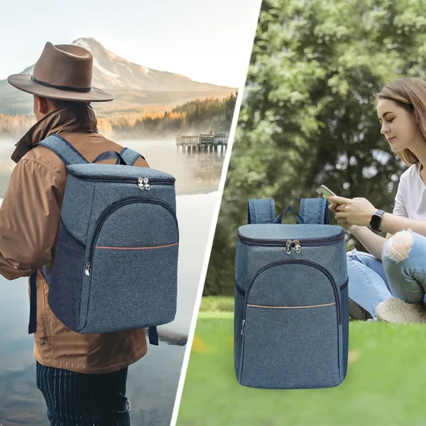 Bolsa Térmica para Almuerzo con Aislamiento en Oxford y Aluminio - Diseño Elegante y Práctico para la Conservación de Alimentos Nevera Portátil - Imagen 5