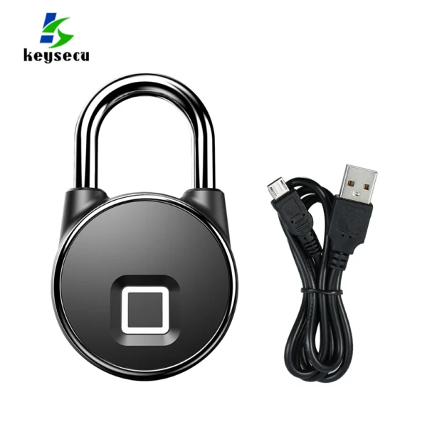 Candado de Huella Dactilar Keysecu K-P22: Seguridad Moderna y Estilo Vanguardista con Potencia USB y Capacidad Impermeable - Imagen 3